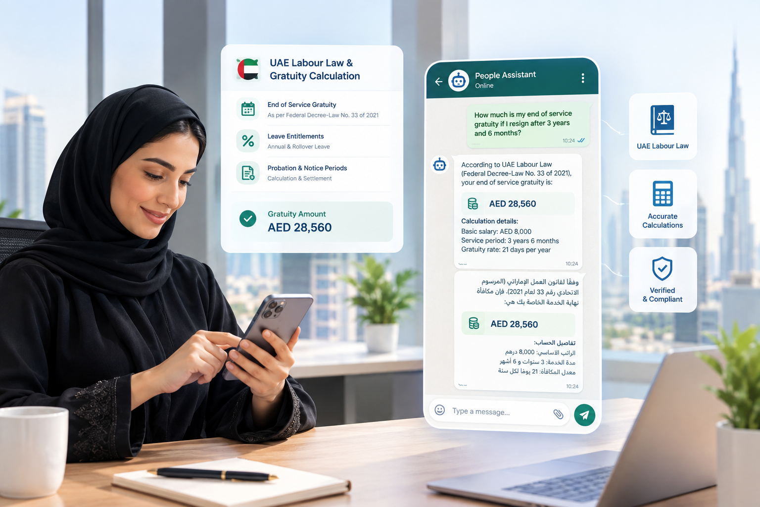 UAE Labour Law and gratuity calculation